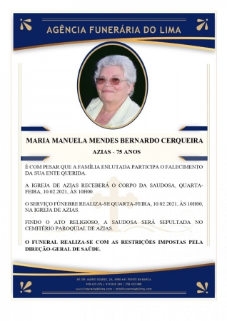 Maria Manuela Mendes Bernardo Cerqueira