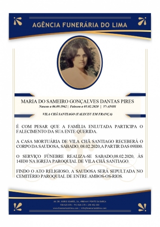 Maria do Sameiro Goncalves Dantas Pires